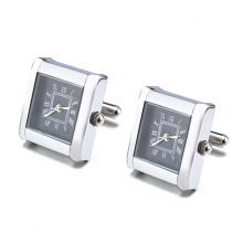 luxury mens business gift clock style watch cuff links copper metal high quality lawyer cufflinks